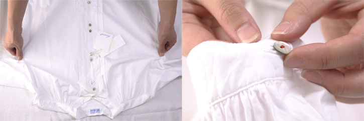 アパレル製品のシワ、ほつれ確認